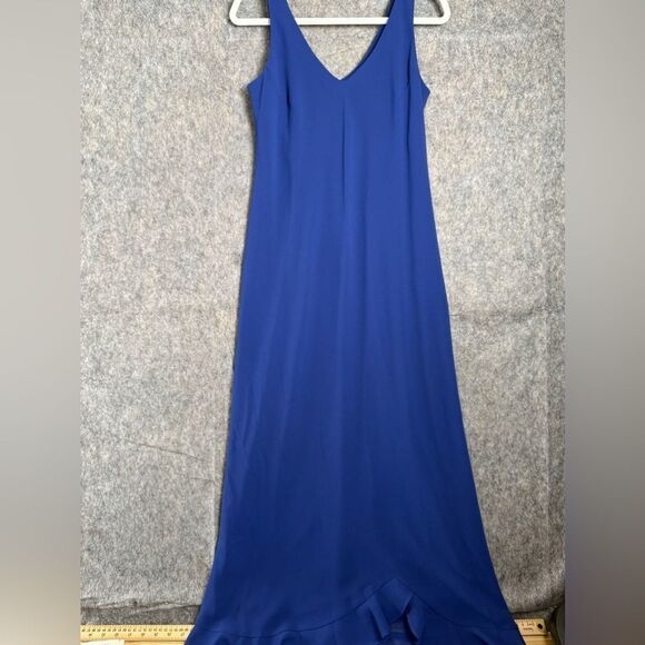 Positive Attitude Maxi Dress Women's 12 Blue 100% Polyester Sleeveless Pullover - Picture 1 of 4